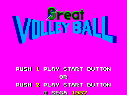 Great Volleyball Title Screen